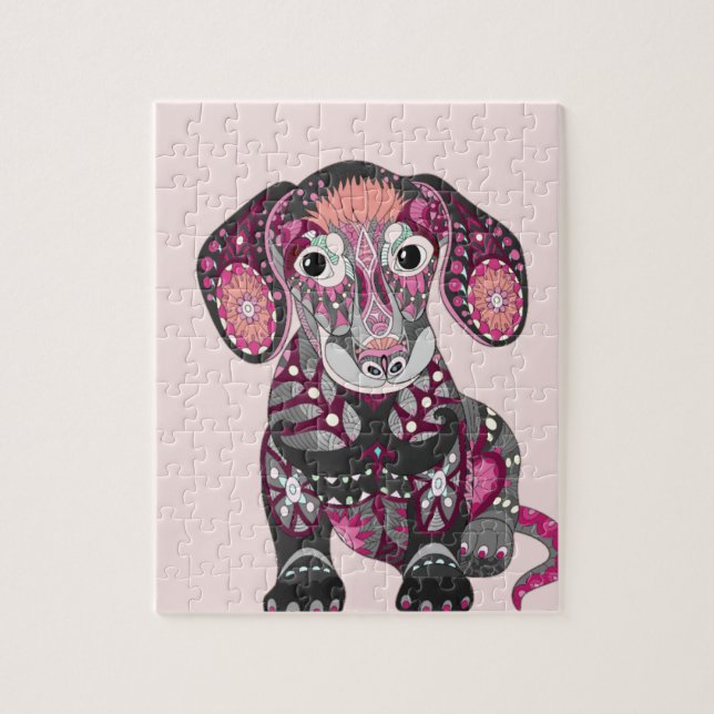 Puzzle Colores del Dachshund (Vertical)