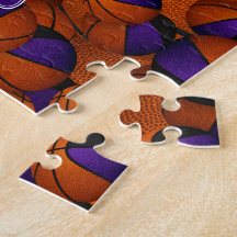 colores del equipo de baloncesto púrpura negro par