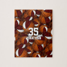 Puzzle colores del equipo de chicas maroon blanco de balo