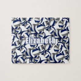 Puzzle Colores del equipo de voleibol gris azul de los ch
