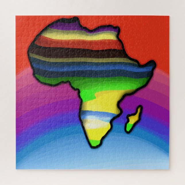 Puzzle Colores del mapa de África (Vertical)