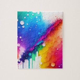 Puzzle Colores Splash Abstract Watercolor