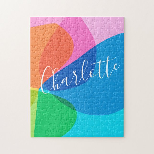 Puzzle Colorful Abstract Geometric Shapes | Personalized  (Vertical)