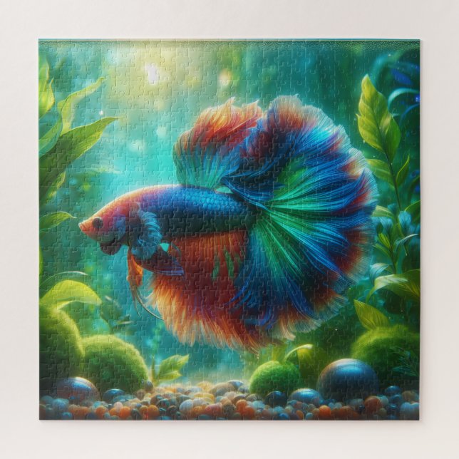 Puzzle Colorful Beta Fish (Vertical)