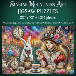 Puzzle Colorful Fairytale Tea Time Alice In Wonderland