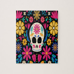 Puzzle Colorful Floral Day Of The Dead