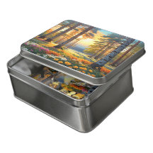 Colorful Forest Flowers in a Tin