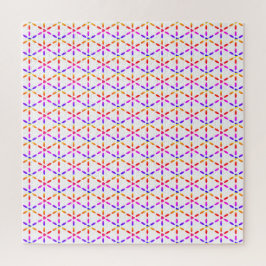 Puzzle Colorful Geometric Pattern on White