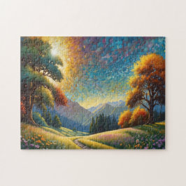 Puzzle Colorful Meadow Flowers Art