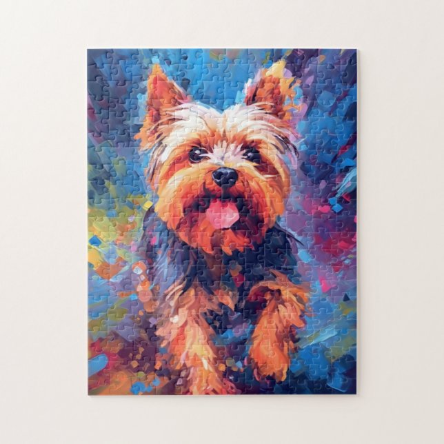 Puzzle Colorful Yorkshire Terrier (Vertical)