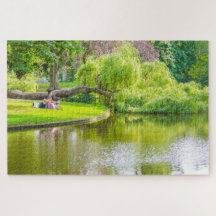 Colorida escena fotográfica del parque de Amsterda