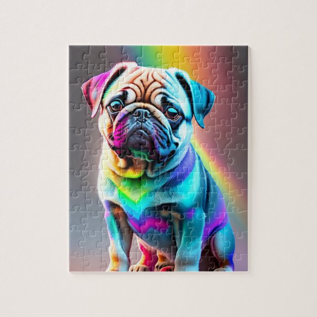 Puzzle Colorida Pug (Vertical)