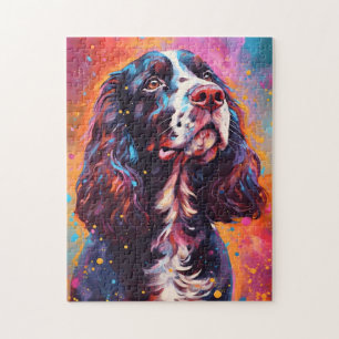 Puzzle Colorida Springer Spaniel inglesa