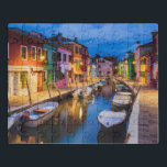 Puzzle Coloridas Casas De Burano De Noche Venecia Italia<br><div class="desc">Este impresionante rompecabezas de rompecabezas presenta las casas tradicionales de los pescadores coloridos en la isla de Burano en Venecia,  Italia por la noche #burano #italy #burano #europe #european #jigsaw #jigsawpuzzle #puzzle #gifts #don #stock stuffers #juegos #fun</div>