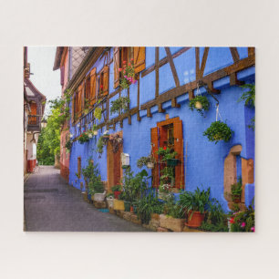 Puzzle Coloridas Casas Históricas Village France Viaje