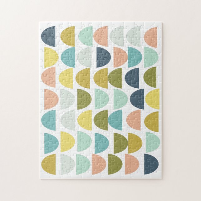 Puzzle Coloridas Formas Geométricas Modernas Patrón de ar (Vertical)