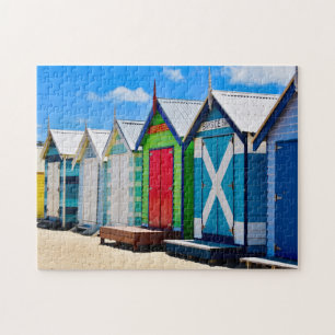 Puzzle Coloridas grietas en la playa de Melbourne