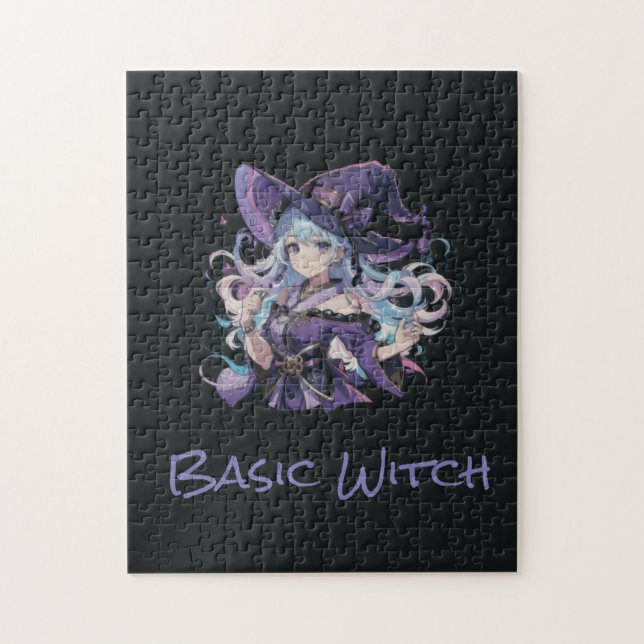 Puzzle Colorido/anime/bruja/Halloween (Vertical)