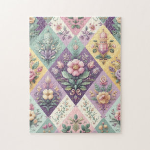 Puzzle Colorido argyle pastel Pascua/Primavera