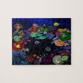 Puzzle Colorido arte de coral y arrecife de peces