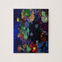 Colorido arte de coral y arrecife de peces