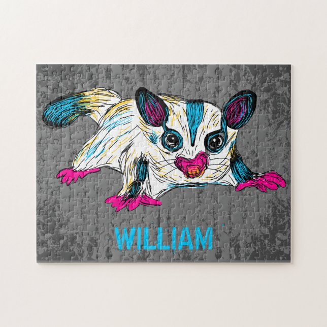 Puzzle Colorido azucarero Glider Arte moderno personaliza (Horizontal)