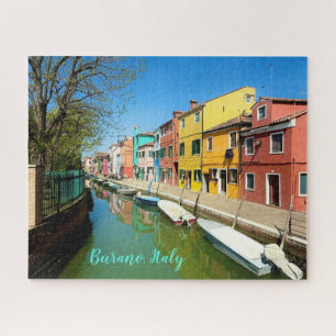 Puzzle Colorido Burano Venecia Italia Canal Gongola