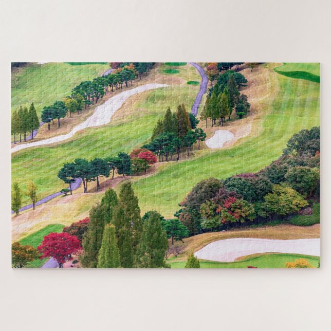 Puzzle Colorido campo de golf de otoño (Horizontal)
