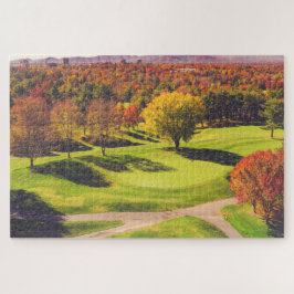 Puzzle Colorido campo de golf en otoño