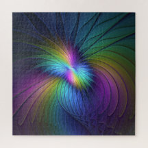 Colorido Con Azul Moderno Resumen Arte Fractal