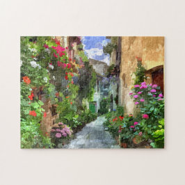 Puzzle Colorido cuadro de arte de Verona Village Aquarell