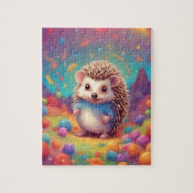 Puzzle Colorido Cute Hedgehog (Vertical)