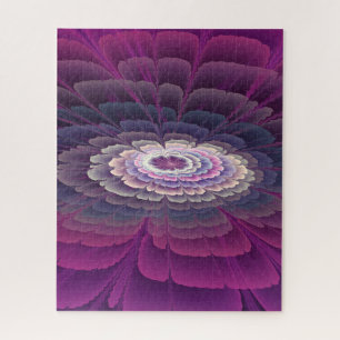 Puzzle Colorido Floral Abstracto Arte Fractal Rosa Impact