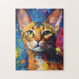Puzzle Colorido gato abysiniano