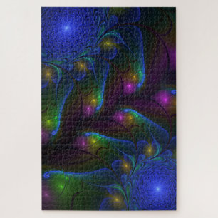 Puzzle Colorido Luminoso Abstracto Moderno Trippy Fractal