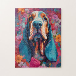 Puzzle Colorido manto de Basset