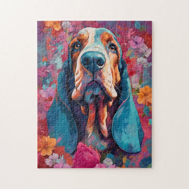Puzzle Colorido manto de Basset (Vertical)