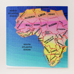 Puzzle Colorido mapa de África