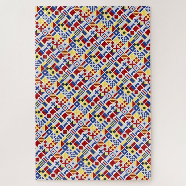 Puzzle Colorido Mariner Nautical Flag Pattern Challenging (Vertical)