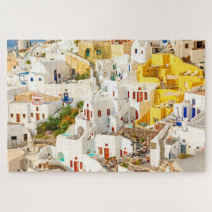 Puzzle Colorido Oia Village Santorini Grecia