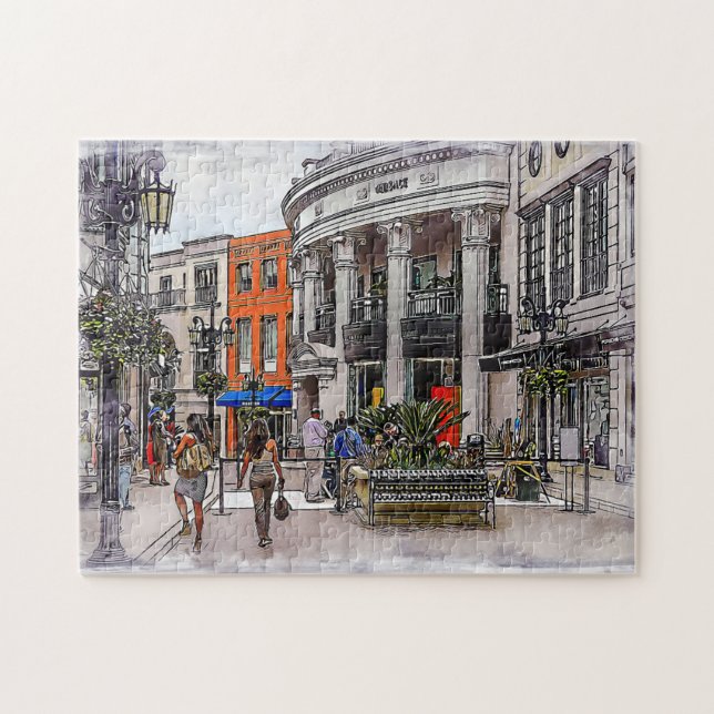 Puzzle Colorido Romance Viaje Girona (Horizontal)