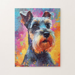 Puzzle Colorido Schnauzer en miniatura