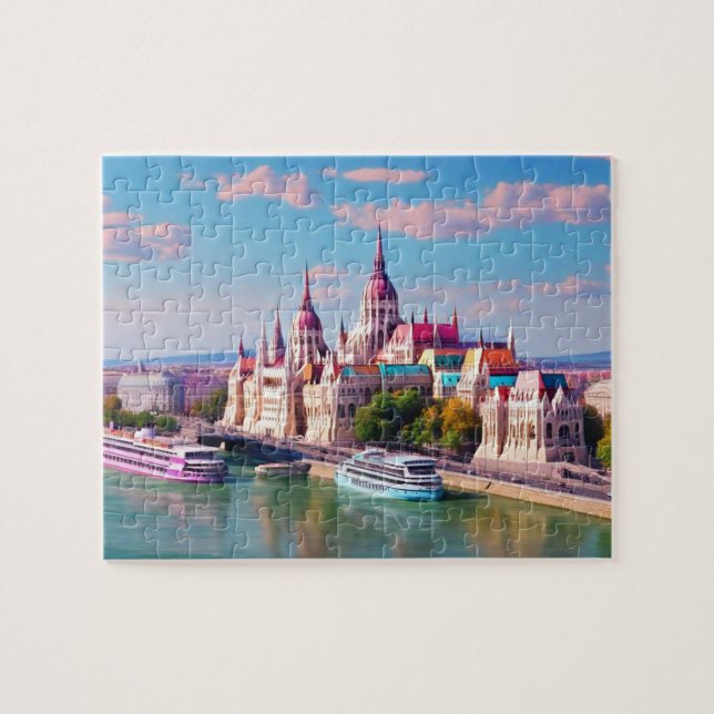 Puzzle Colorido Skyline de Budapest (Horizontal)