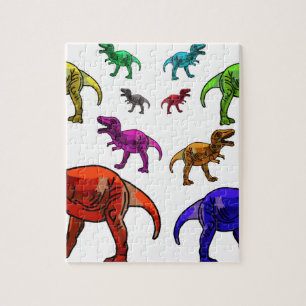 Puzzle Colorido T-Rex