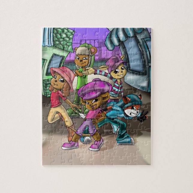 Puzzle Coloridos amigos de los animales (Vertical)