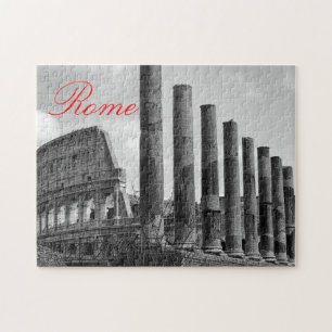 Puzzle Colosseo Roma Foto italiana de viaje negro y blanc