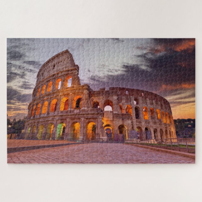 Puzzle Colosseum Sunset Roma Italia Viaje Edificio (Horizontal)