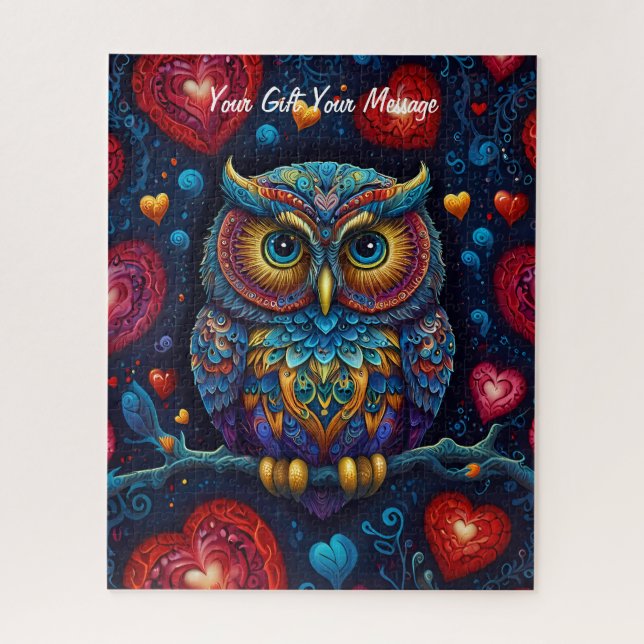 Puzzle Colourful Owl (Vertical)
