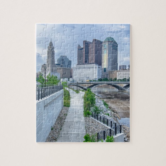 Puzzle columbus ohio skyline city (Vertical)