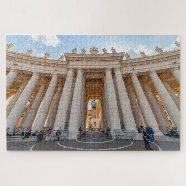 Puzzle Columnata de Bernini, plaza de San Pedro, Roma, It (Horizontal)